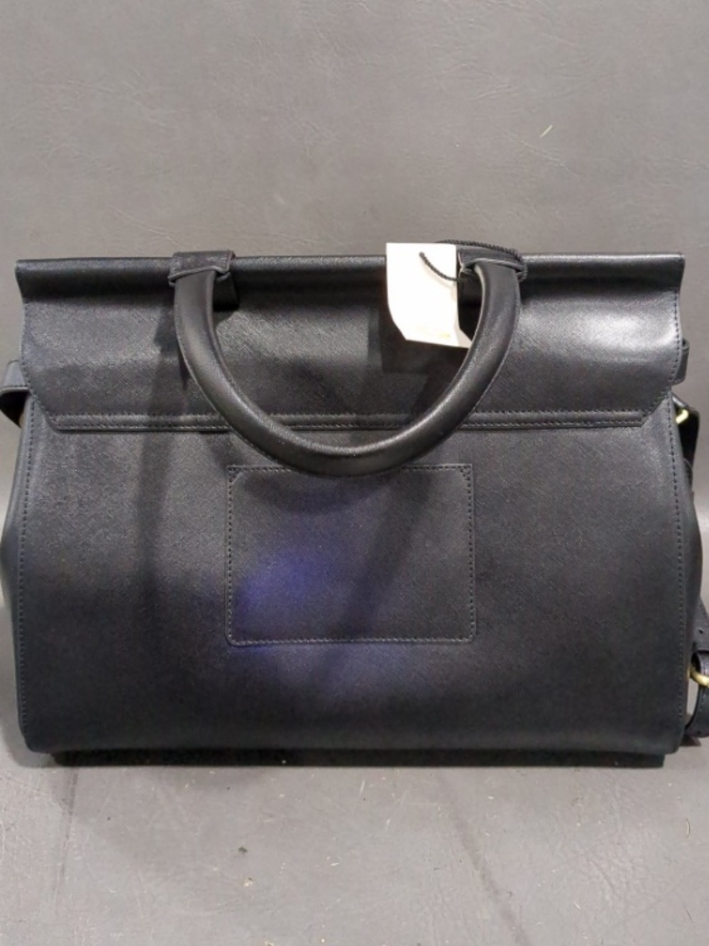 NWT Jemma Emma Work Bag Classic Black Shoulder Bag with Gold Medallion - Picture 3 of 6